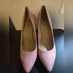Pink Suede Pumps